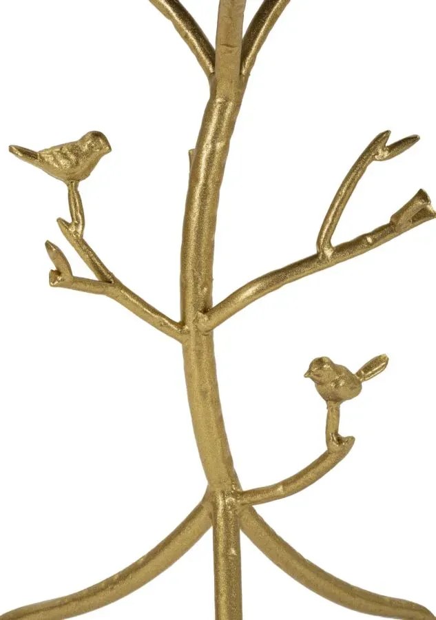 Odkladací stolík Vtáky 38 cm zlatý/mramor