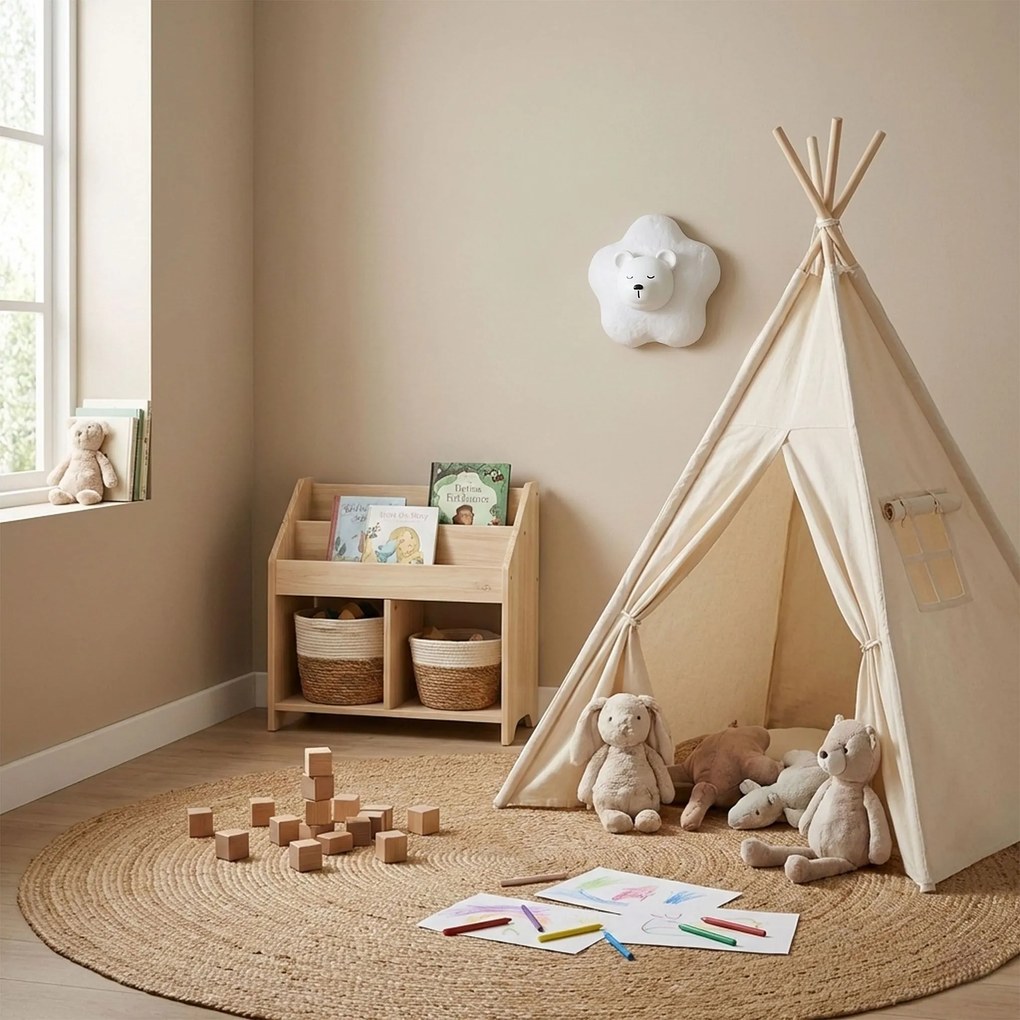 Toolight Toolight, LED nástenné svietidlo BIELY MEDVEĎ, 12W, G181-W, biela, OSW-07812