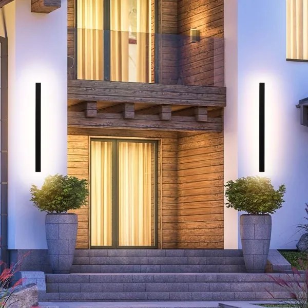 LED vonkajšie nástenné svietidlo LED/23W/230V 3000K IP65 141 cm čierna