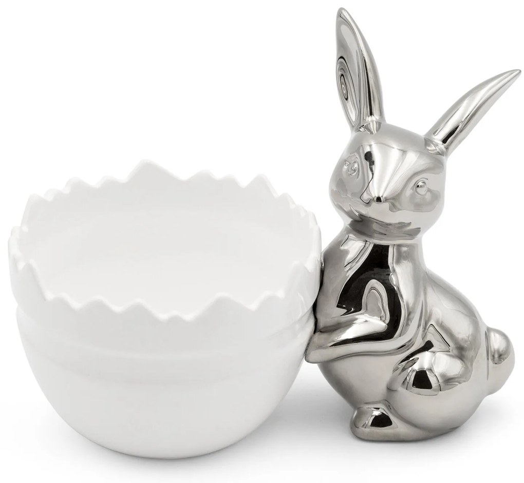 VEĽKONOČNÁ KERAMICKÁ MISA EASTER10 21X16 CM VIACFAREBNÁ