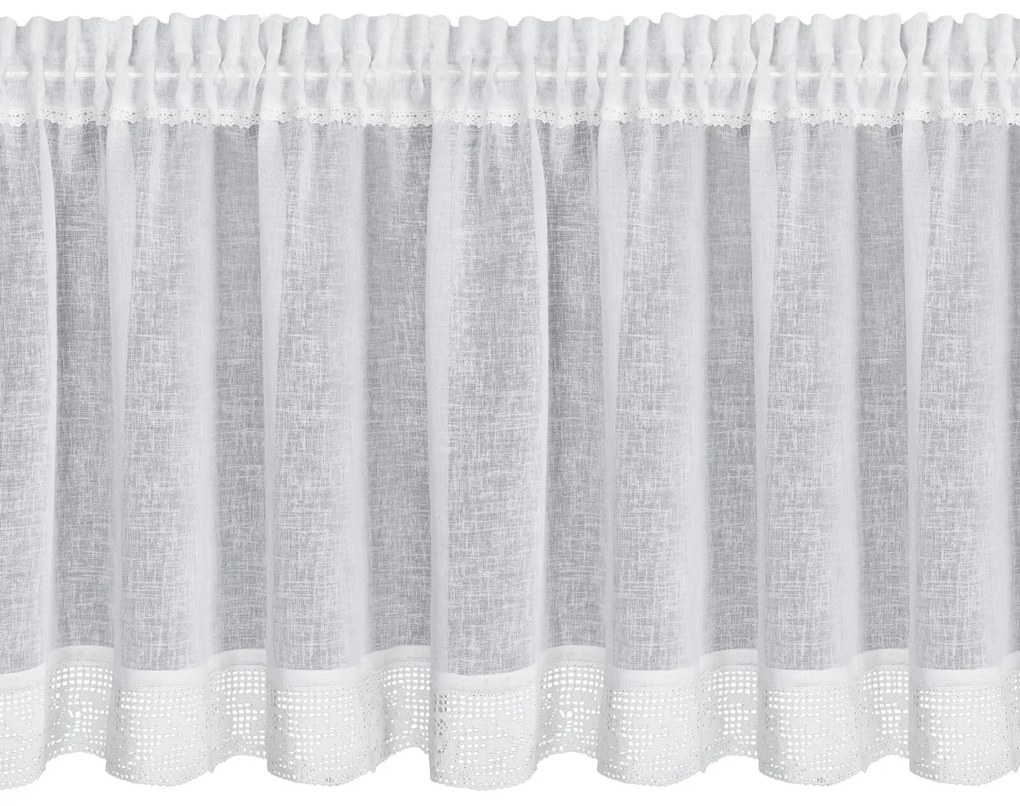 KRÁTKA ZÁCLONA NA PÁSKE LARI 150X60 CM BIELA