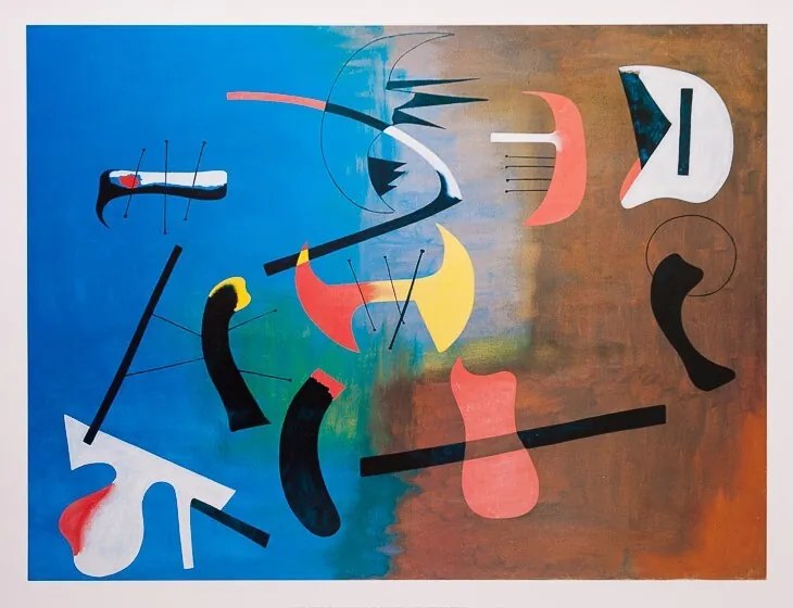 Umelecká tlač Composition, Joan Miró