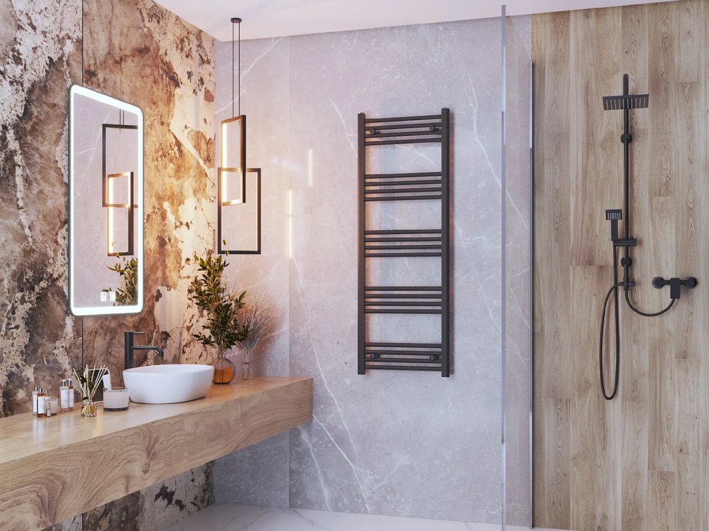 Gamma Erga Basic, vykurovacie teleso 1400x500 mm, 546 W, čierna, ERG-LAV-BASIC-14050-BK