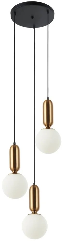 ITALUX PND-02340-3S-BRO - Luster na lanku ALDEVA 3xE27/40W/230V čierna/bronz