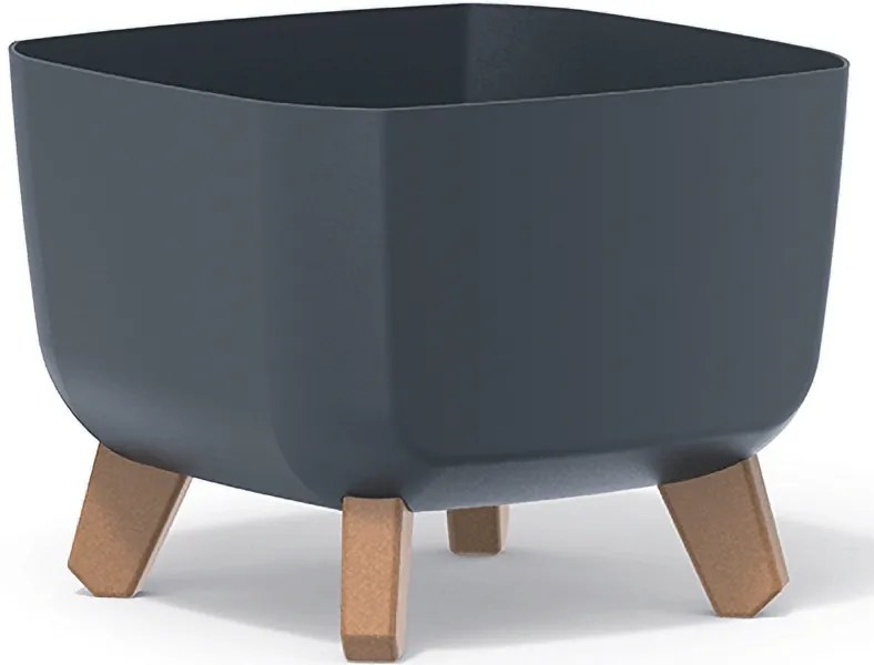 Plastový kvetináč na nožičkách DGQL240 24 cm - antracit