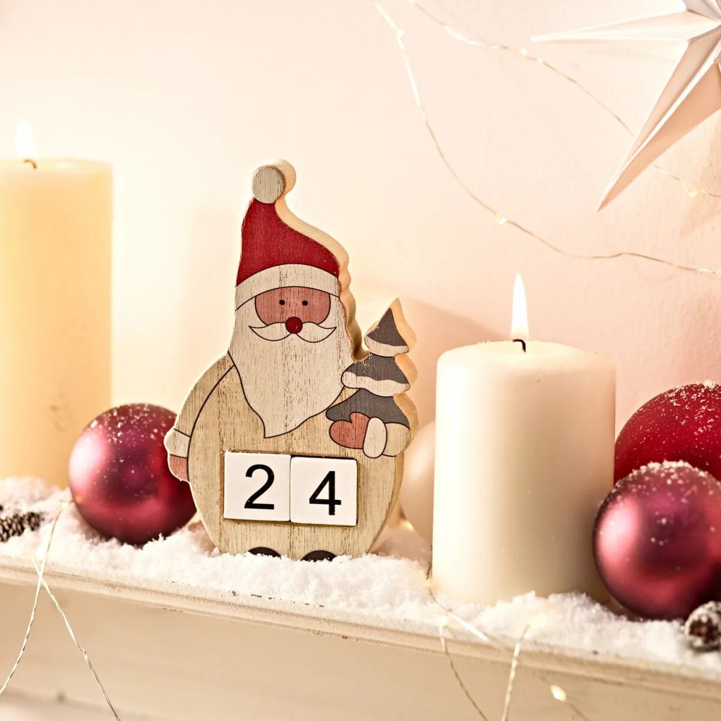 Adventný kalendár "Santa Claus" 10,2 x 2,5 x 16,5 cm