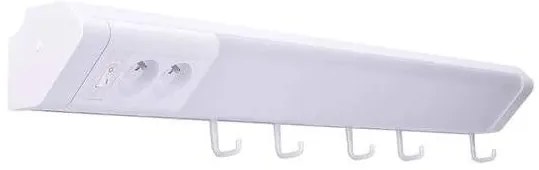 Solight LED kuchynské svietidlo, 2x zásuvka, vypínač, 10W, 4100K, 51cm