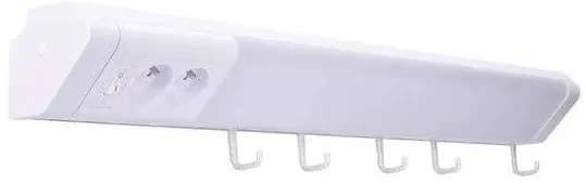 Solight LED kuchynské svietidlo, 2x zásuvka, vypínač, 10W, 4100K, 51cm