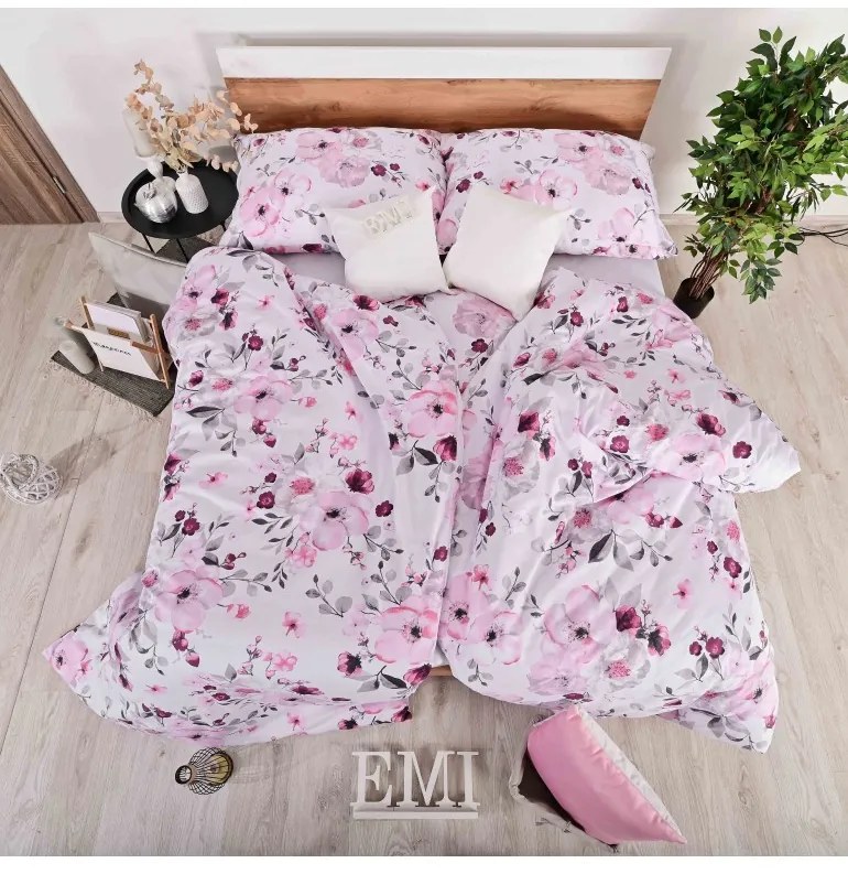 Obliečky Nelly satén EMI, Predĺžený set jednolôžko obsahuje 1x 140x220 + 1x 70x90