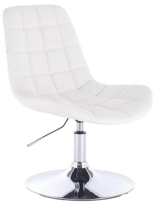 LuxuryForm DESIGN Stolička PARIS na striebornom tanieri - biela