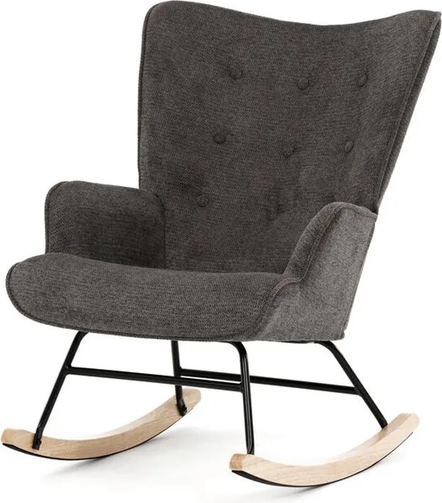 Autronic, AK-373 GREY2, Moderné hojdacie kreslo v elegantnom sivom prevedení