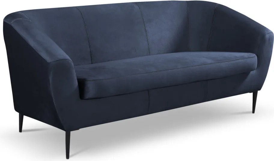 Trojmiestna pohovka Olivio, námornícka modrá zamatová látka