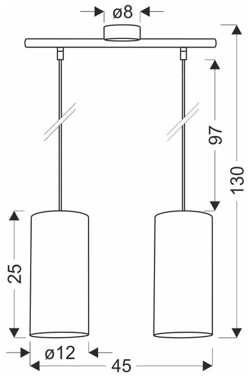 Závesné svietidlo v prírodnej farbe ø 12 cm Aragona – Candellux Lighting