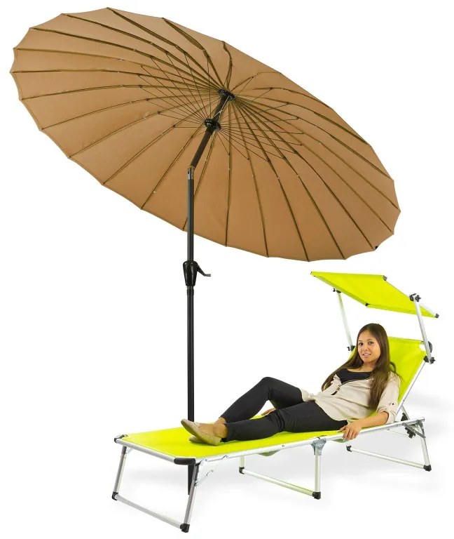 DEMA Slnečník 250 cm Tokio, khaki