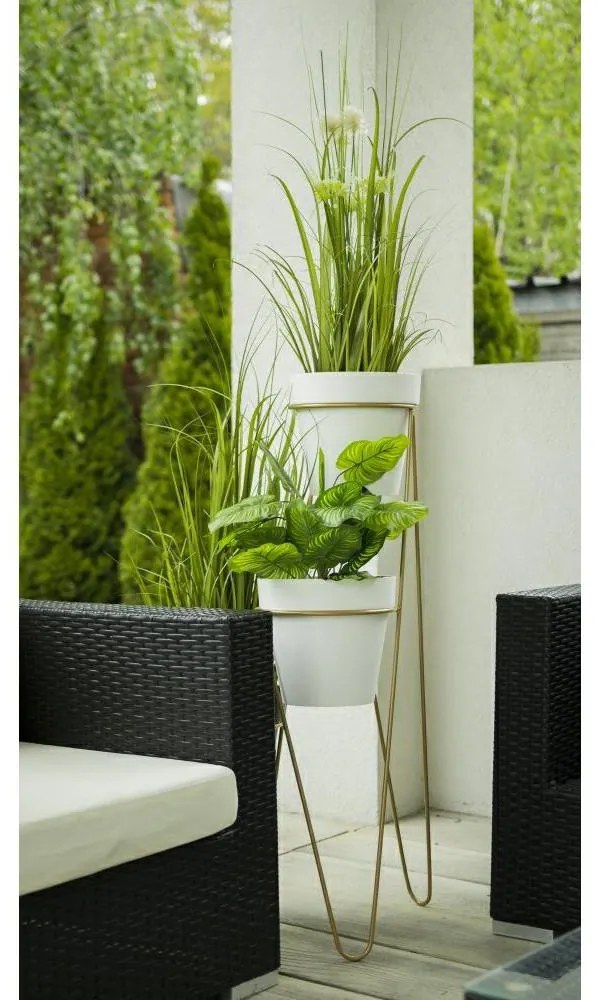 STOJAN NA KVETINÁČ TRIPOD 95X45X24 CM ZLATÁ