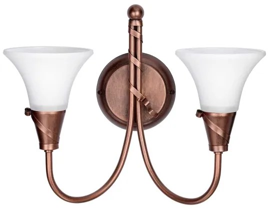 Elstead EM2-COPPER - Nástenné svietidlo EMILY 2xE14/40W/230V
