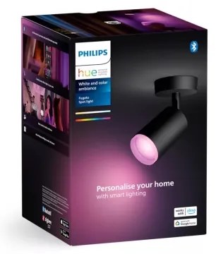 Philips - LED RGBW Stmievateľné bodové svietidlo Hue FUGATO 1xGU10/4,2W/230V čierna