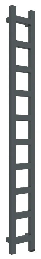Terma24 Easy ONE 1600x200 kombinovaný radiátor Anodic Black S8