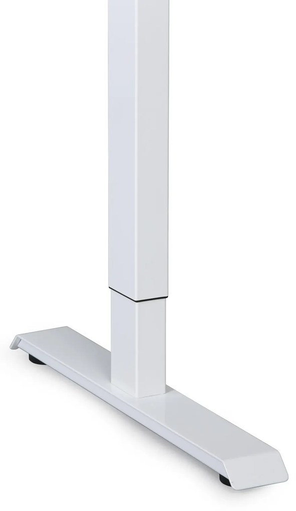 Ergonomický výškovo nastaviteľný stôl, 180x120 cm, 2 motory, L/P, biela podnož, grafit