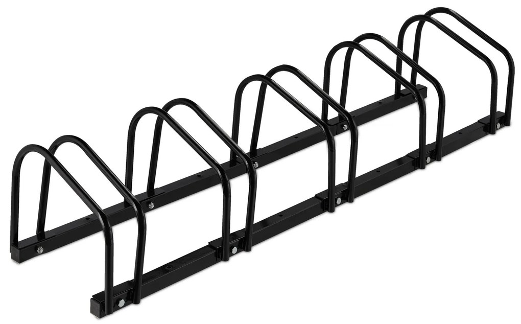 Kovový robustný stojan na 5 bicyklov Relaxdays RD43638 – čierny