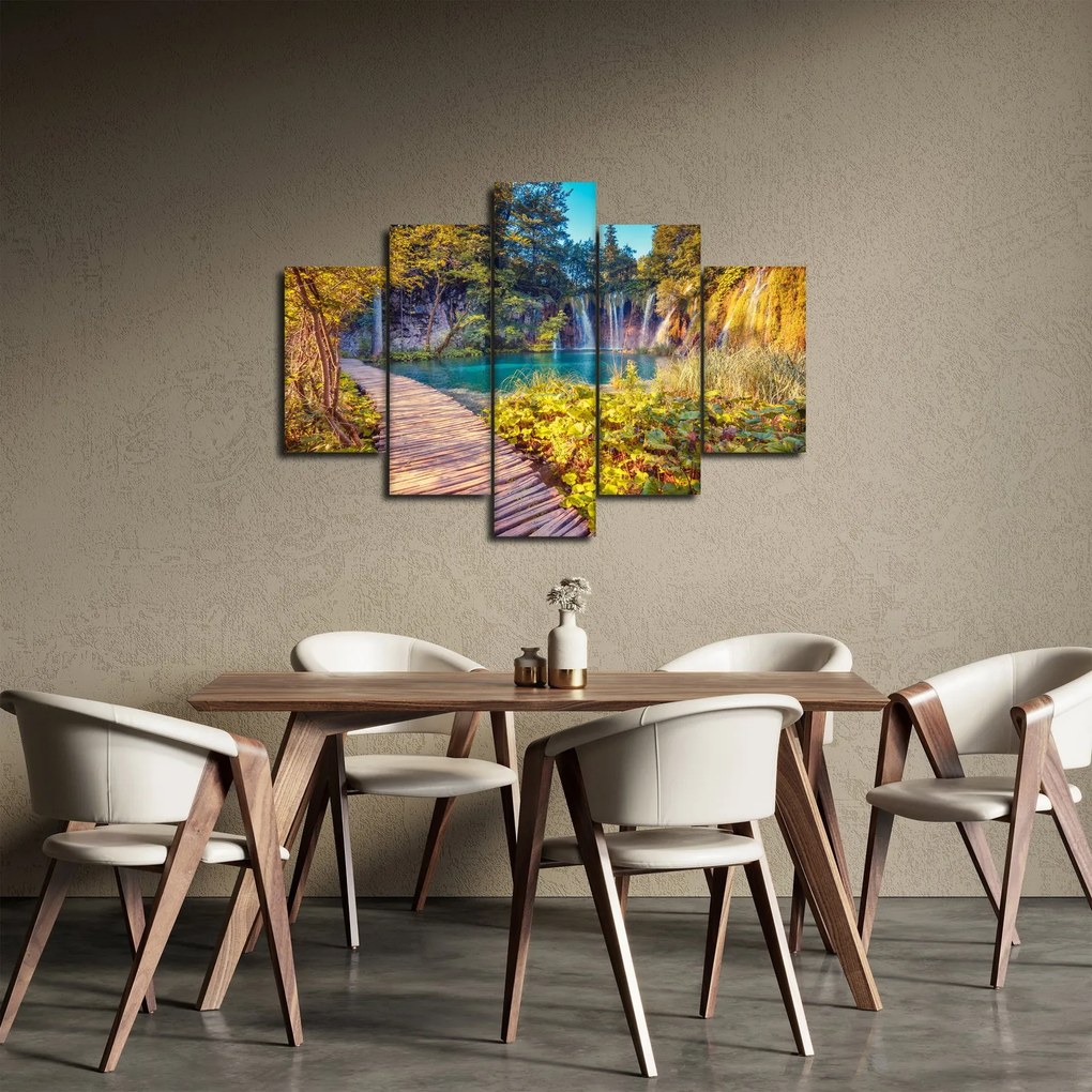 Obraz - Plitvické jazerá, Chorvátsko (150x105 cm)