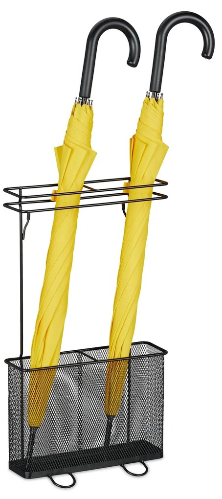 Štvorcový kovový stojan na dáždniky RD47530, čierny