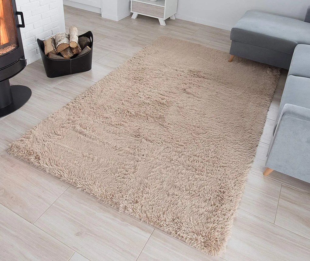 Plyšový koberec TOP - SVETLO BÉŽOVÝ