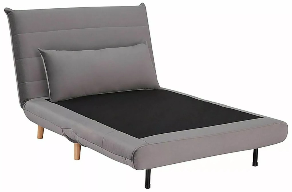 Sivé rozkladacie kreslo SPIKE