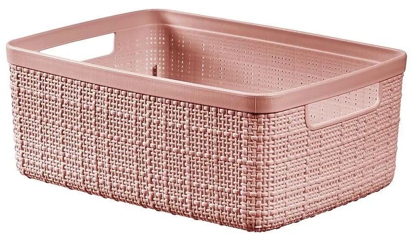 Košík M Juta 12l púdrová ružová 255194