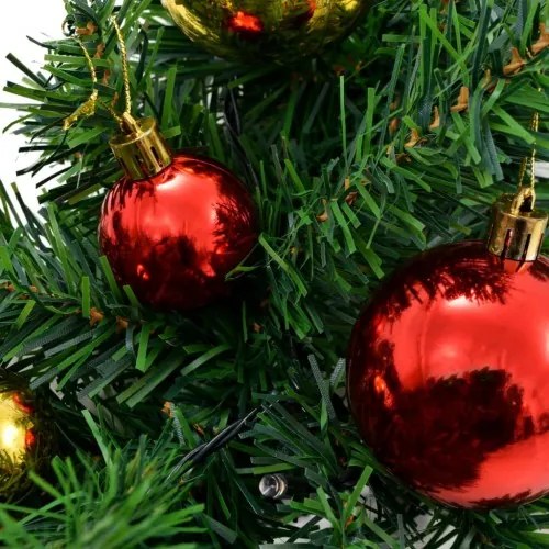 vidaXL Vianočná girlanda s ozdobami a LED svetielkami 5 m-
