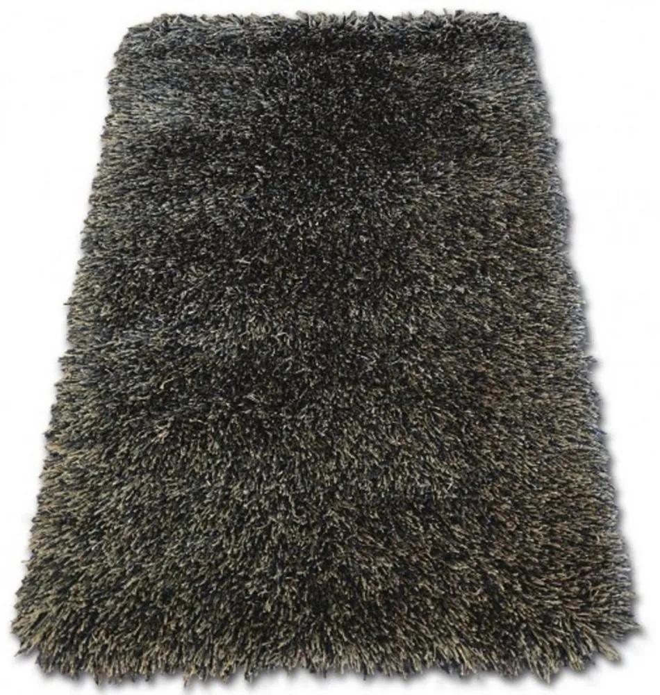 Luxusný kusový koberec Shaggy Love hnedo čierny 160x230cm