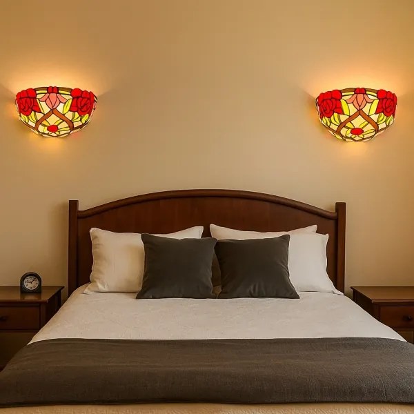 Brilagi - Tiffany vitrážové nástenné svietidlo GARLAN 1xE14/40W/230V