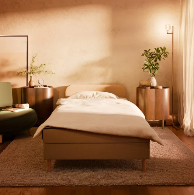 Čalúnená posteľ CASPE Velvet 90×200 cm svetlosivá