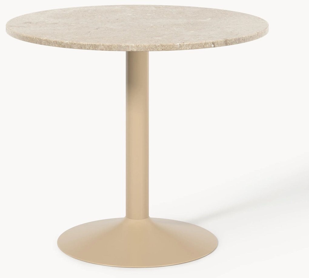 Okrúhly mramorový jedálenský stôl Miley, Ø 90 cm
