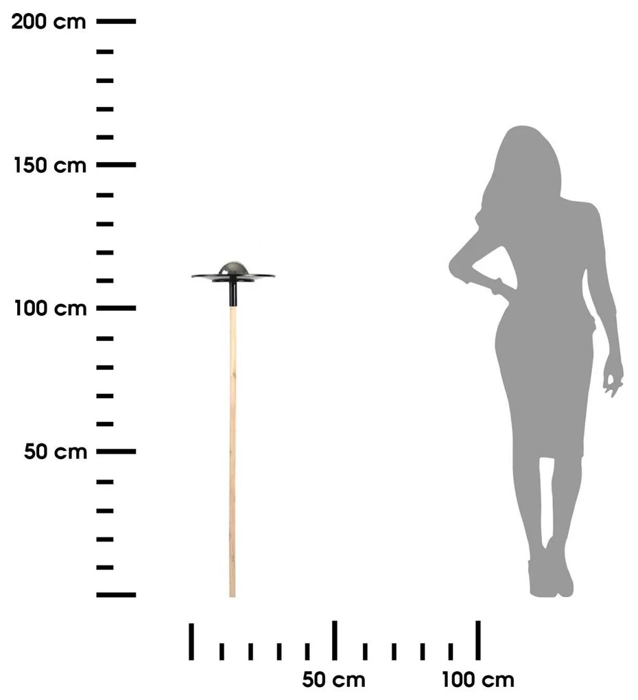 Zapichovacie napájadlo pre vtáky Globe, 116,5x26,5 cm, kov, čierna