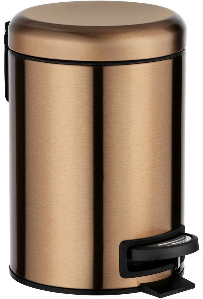 Wenko Pedálový odpadkový kôš Leman 3 l, medená, 3 l