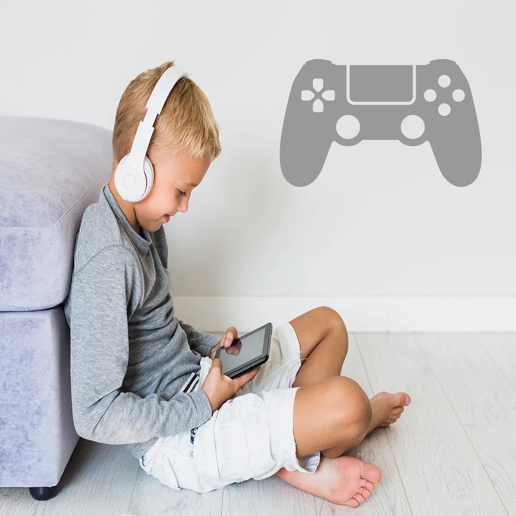 Veselá Stena Samolepka Ovládač na playstation Farba: modrá, Veľkosť: 80 x 52 cm