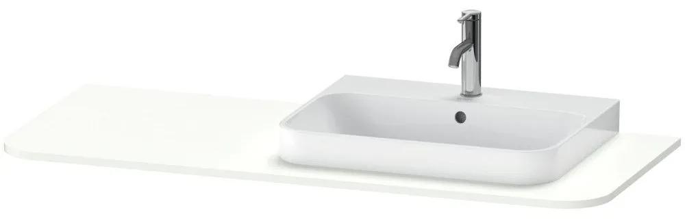 DURAVIT Happy D.2 Plus doska pre skrinku pod umývadlo (s jedným výrezom vpravo), 1300 x 550 x 16 mm, biela matná lakovaná, HP031KR3636