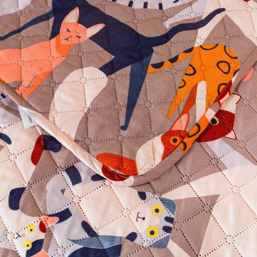 Prehoz na posteľ CATMOSPHERE, farebný Rozmer: 220 x 240 cm