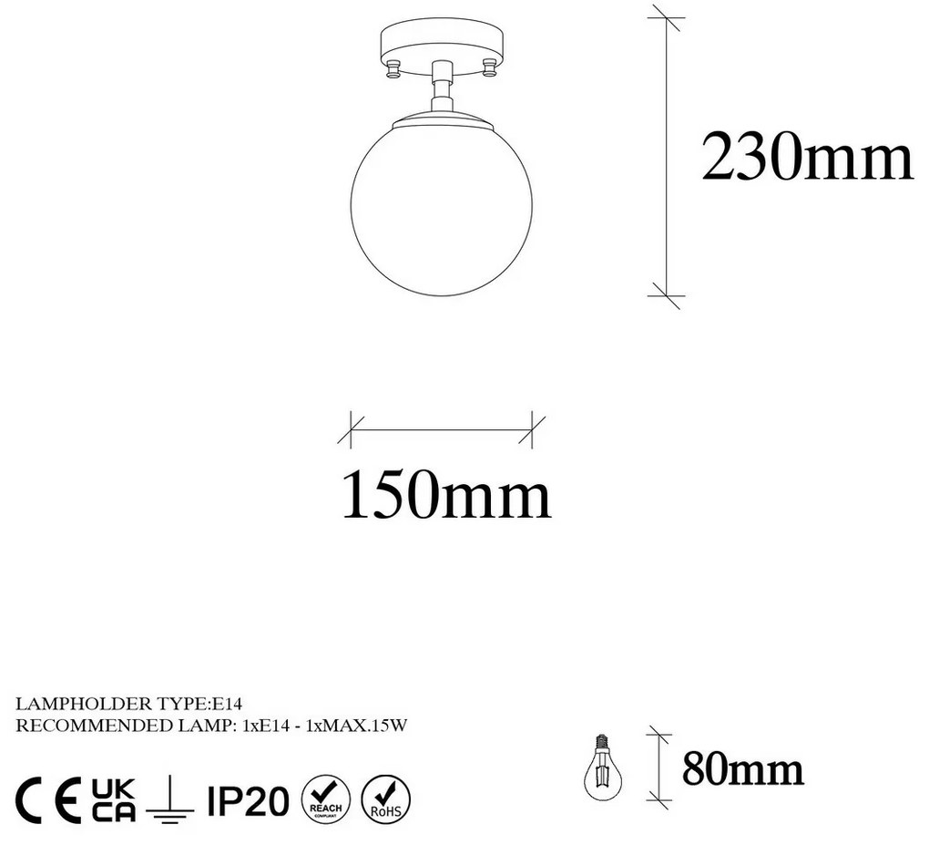 Závesný lustr Atmaca - 10220, bronzová/biela