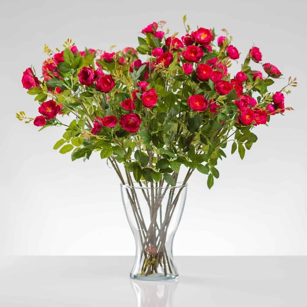 Umelá hodvábna ruža LAURA cyklámenová. Cena je uvedená za 1 ks.