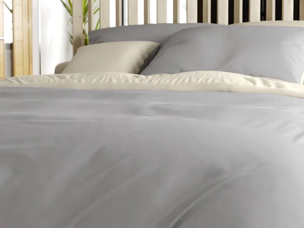 Bavlnené obliečky MONOCHROMATIC krémovo-sivé Rozmer obliečky: 70 x 90 cm | 140 x 200 cm