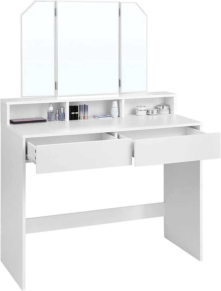 Kozmetický toaletný stolík Velisa 142 cm biely