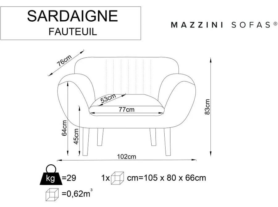 Zelené zamatové kreslo Mazzini Sofas Sardaigne