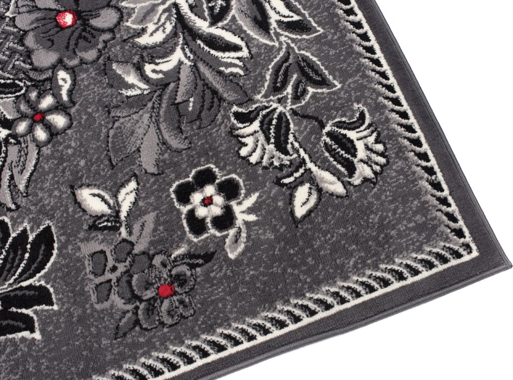 TA Koberec 7192B TMAVO SIVÁ LACNÁ PP CRM Rozmer: 70x300 cm