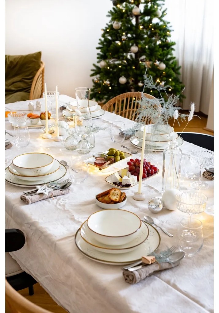 Mäser Hlboký tanier Pintar White hnedé bodky 21 cm