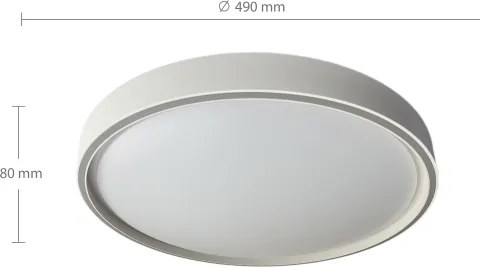 Brilagi-LED stmievateľné svietidlo NANCI LED/60W/230V 3000-6500K pr. 49 cm strieborné +DO
