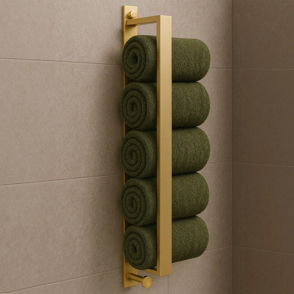 Rea Rea, kúpeľňový držiak/háčik na uteráky, zlatá matná, REA-98026