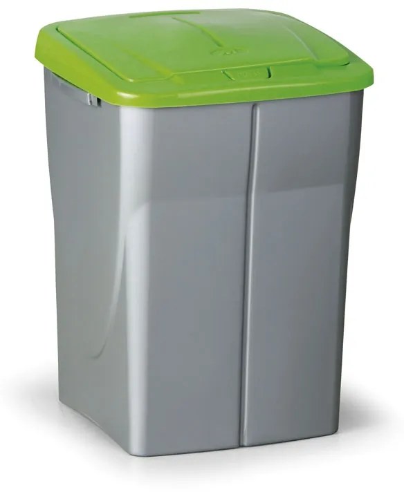 Odpadkový kôš (š x h x v): 37 x 36,5 x 51,5 cm, 45l, veko: zelené