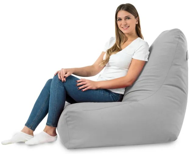 Kreslo Bali plyš svetlosivé